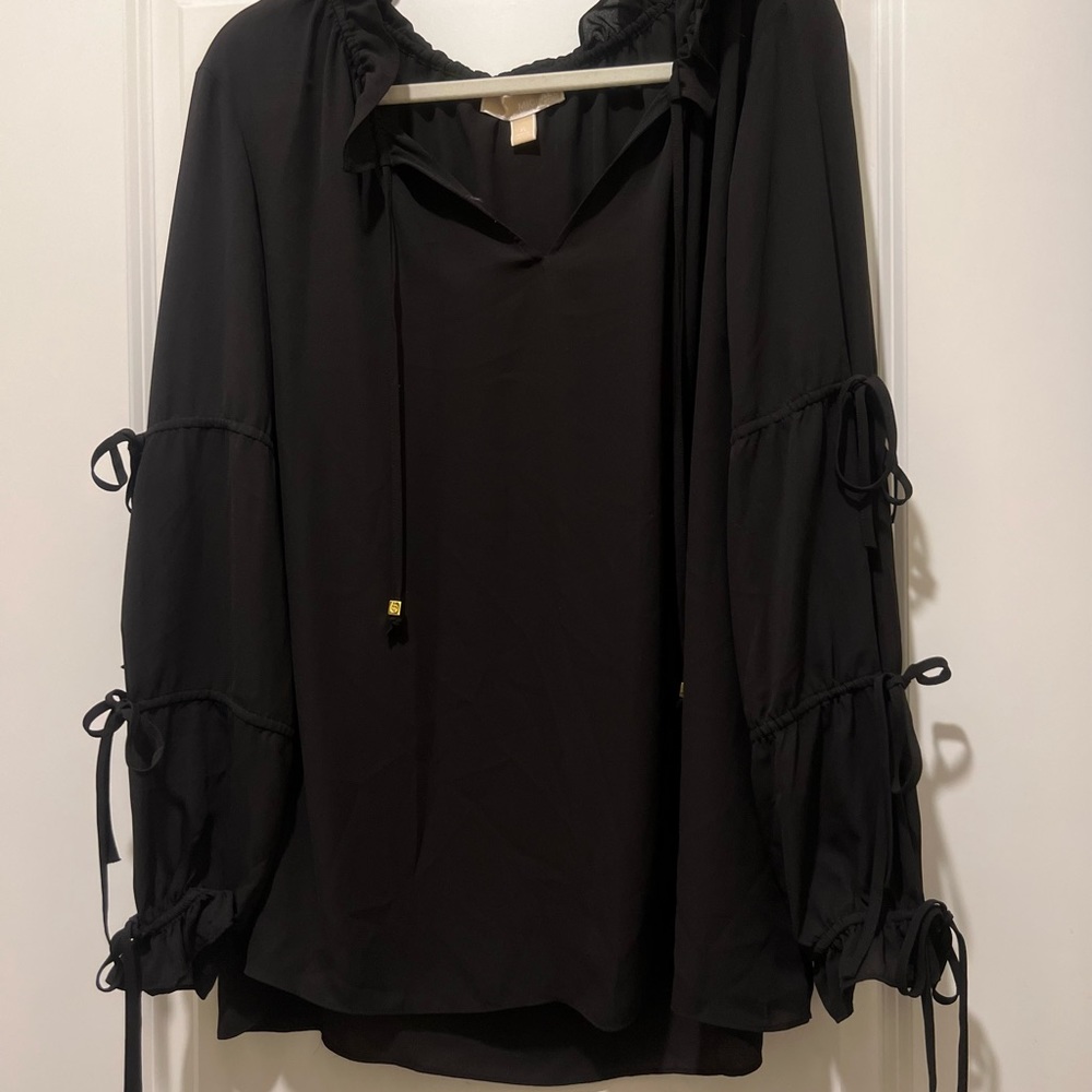 Michael Kors Black Blouse with Ties